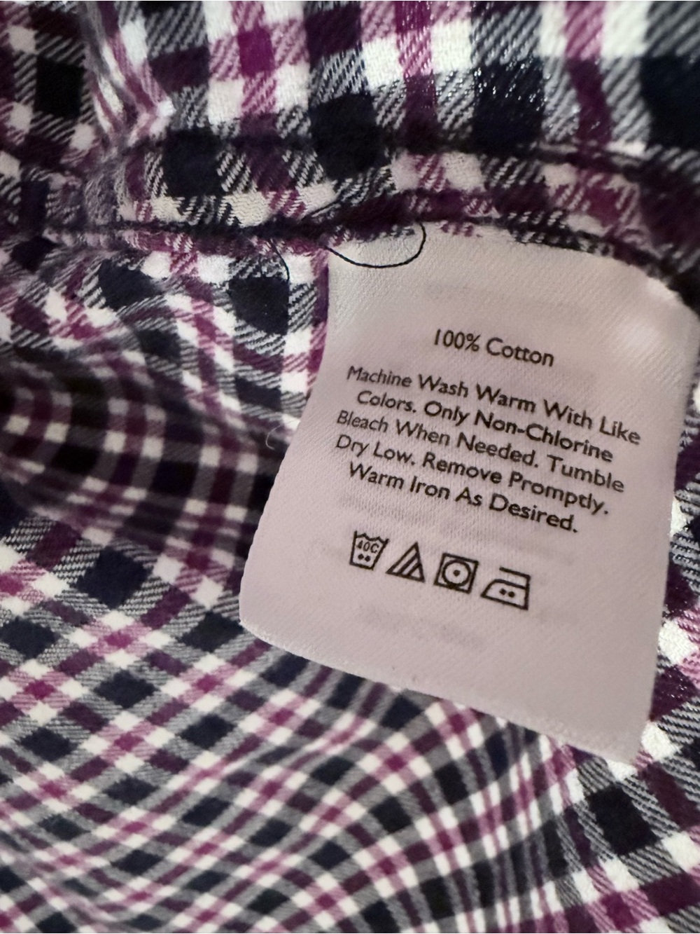 Eddie Bauer Pink and Black Plaid Button-Down Shirt - Picture 5 of 5